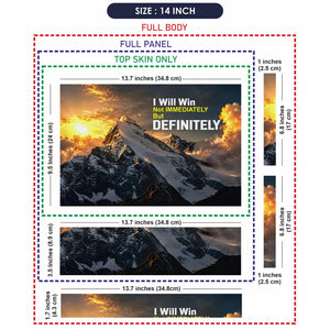 Motivation Mountain Peak Win Definitely Laptop Skin - View 7