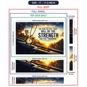 Motivation Pain Strength Clock Sunset Laptop Skin - View 9