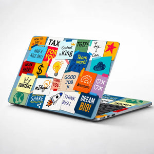 Motivation Sticky Notes Collage Laptop Skin - View 1