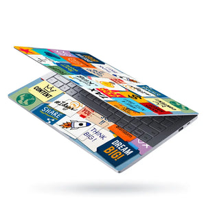 Motivation Sticky Notes Collage Laptop Skin - View 3