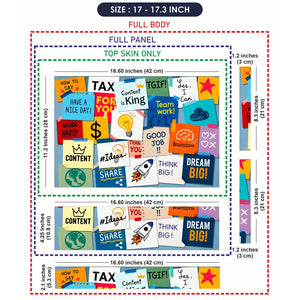 Motivation Sticky Notes Collage Laptop Skin - View 9