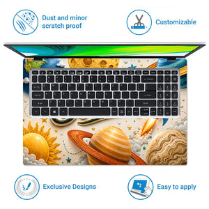 Motivation The Universe Loves a Believer Cosmic Script Laptop Skin - View 5