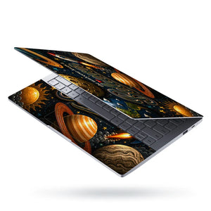 Motivation Universe Loves Believer Planets Rocket Laptop Skin - View 3