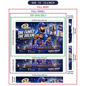Mumbai Indians One Family Dream Laptop Skin - View 8