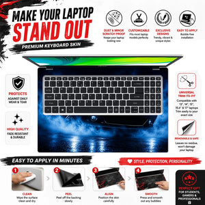 Muscle Car Blue Halo Side Laptop Skin - View 5