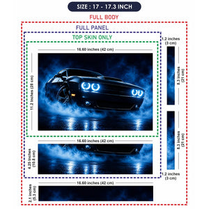 Muscle Car Blue Halo Side Laptop Skin - View 9