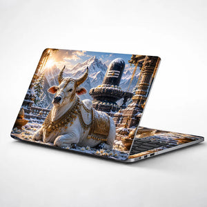 Nandi Lingam Snow Mountain Laptop Skin - View 1