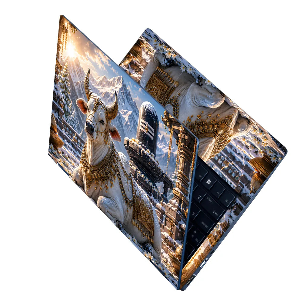 Nandi Lingam Snow Mountain Laptop Skin - View 2
