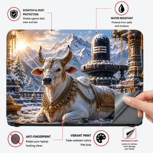 Nandi Lingam Snow Mountain Laptop Skin - View 4