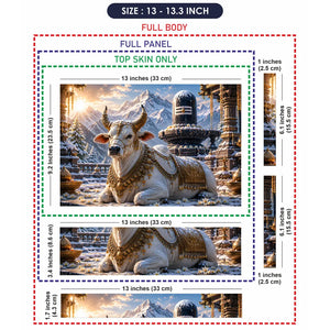 Nandi Lingam Snow Mountain Laptop Skin - View 6