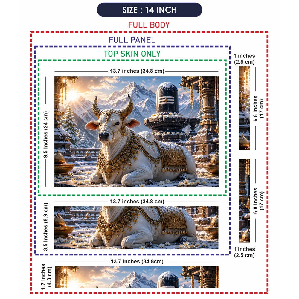 Nandi Lingam Snow Mountain Laptop Skin - View 7