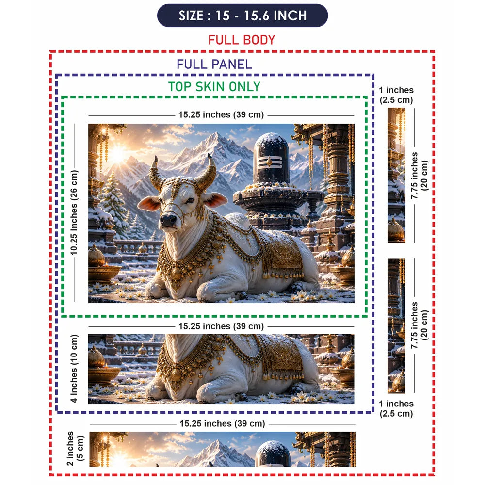 Nandi Lingam Snow Mountain Laptop Skin - View 8