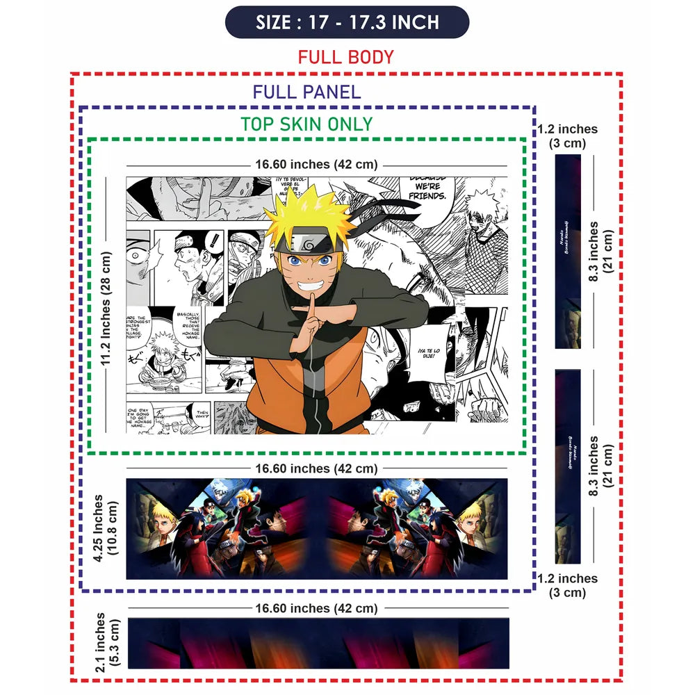 Naruto Comic Design Laptop Skin - View 9