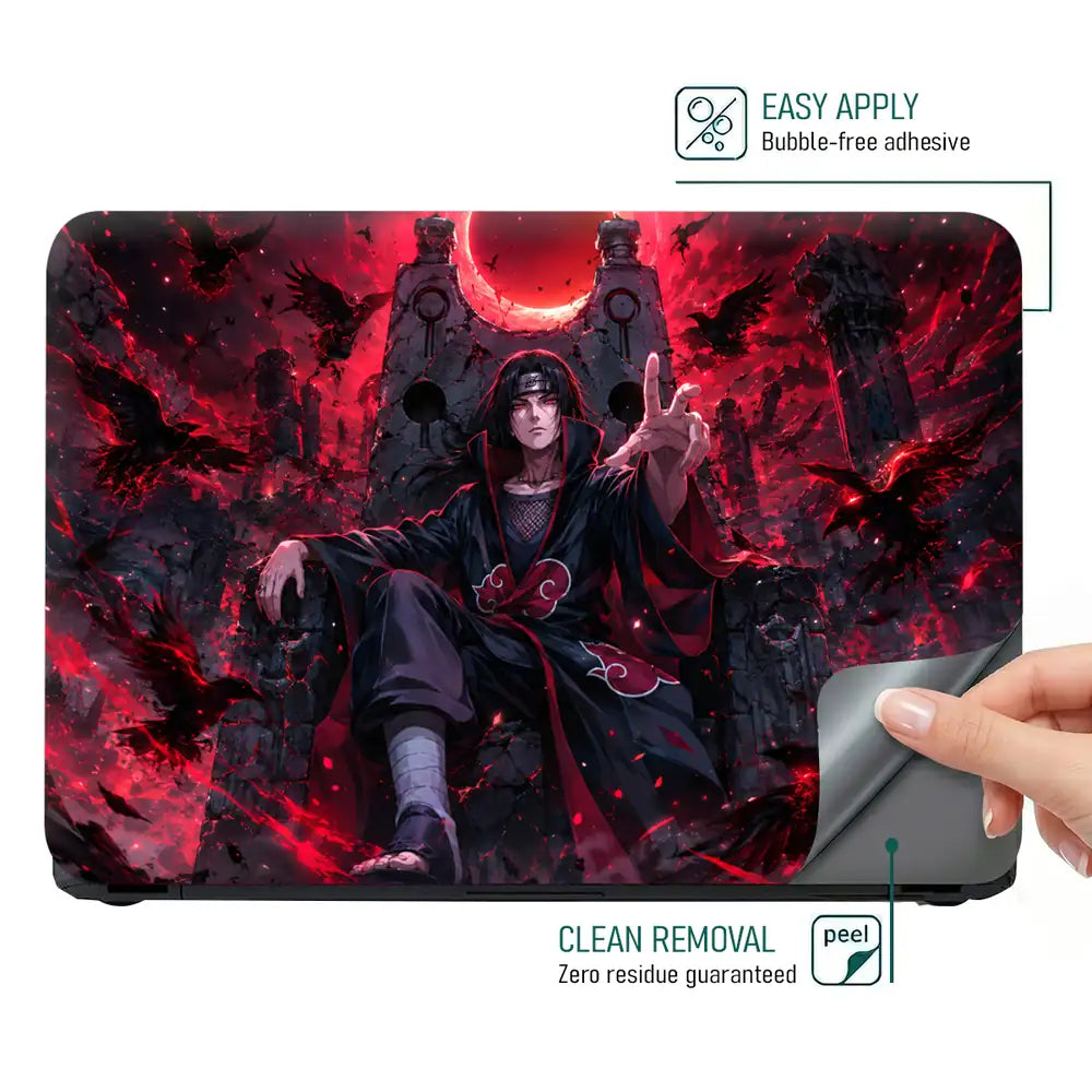 Naruto Itachi Blood Moon Throne Laptop Skin - View 4