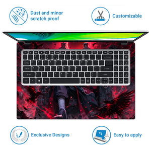 Naruto Itachi Blood Moon Throne Laptop Skin - View 5