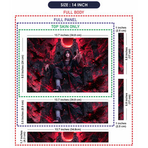Naruto Itachi Blood Moon Throne Laptop Skin - View 7