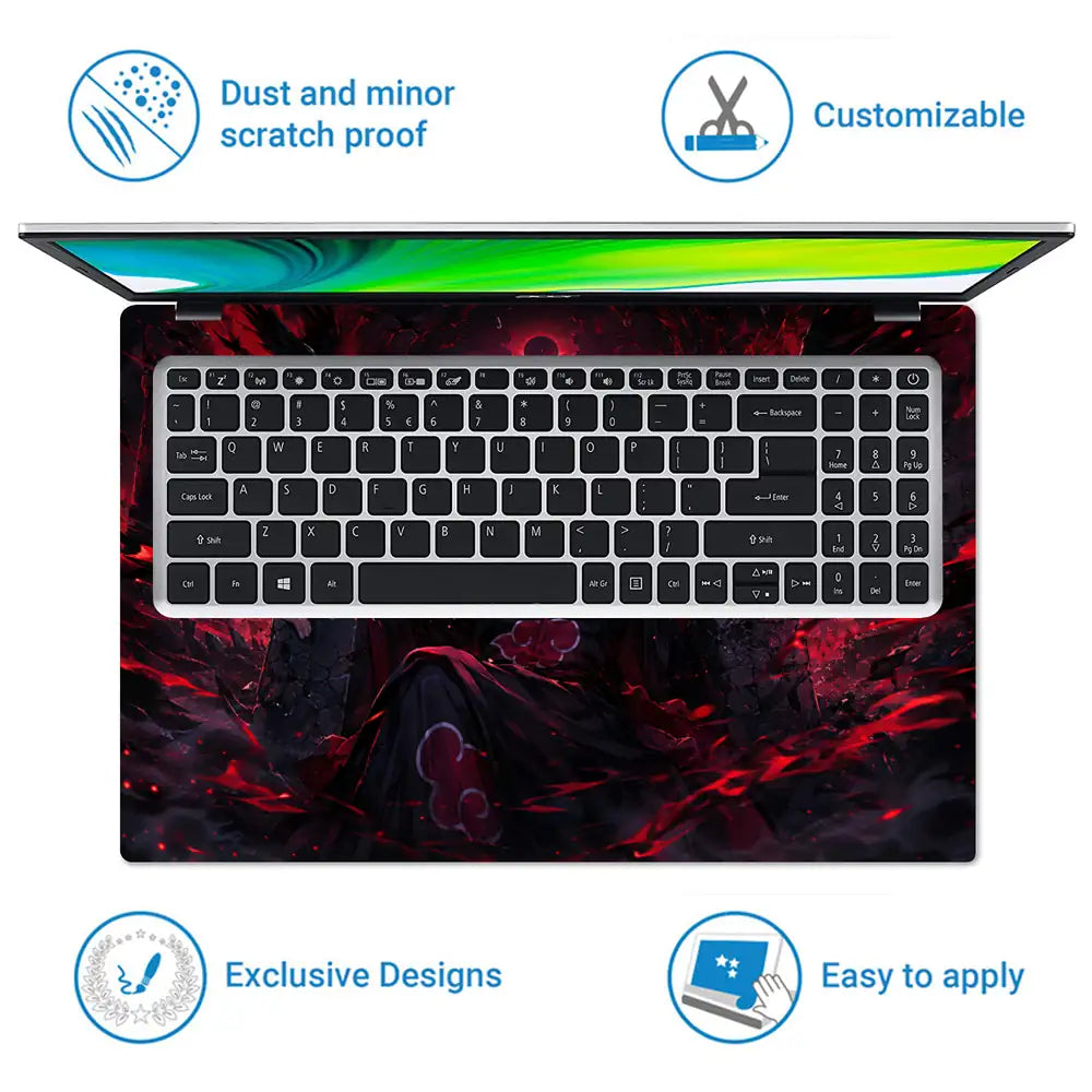 Naruto Itachi Dark Throne Laptop Skin - View 5