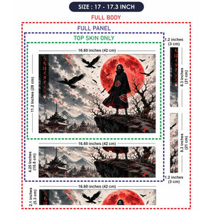 Naruto Itachi Ink Red Moon Laptop Skin - View 9