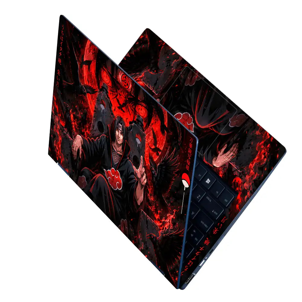 Naruto Itachi Red Moon Sharingan Laptop Skin - View 2