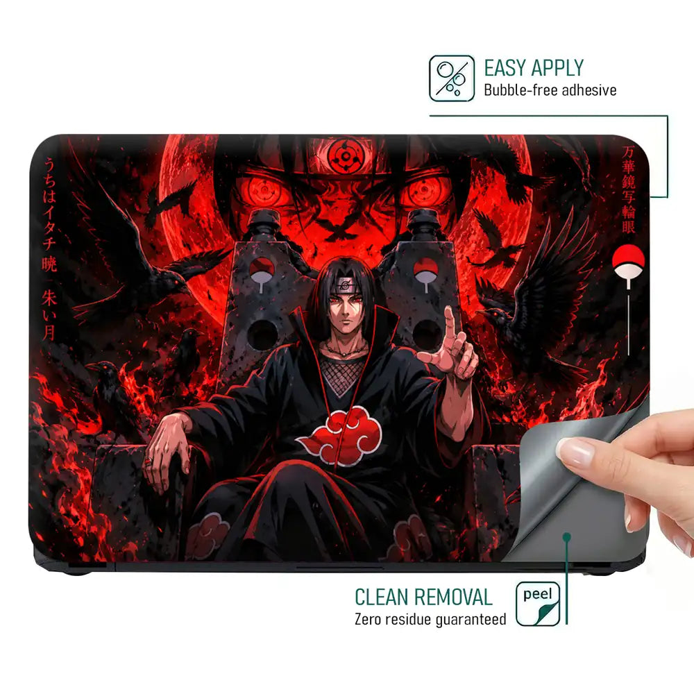Naruto Itachi Red Moon Sharingan Laptop Skin - View 4
