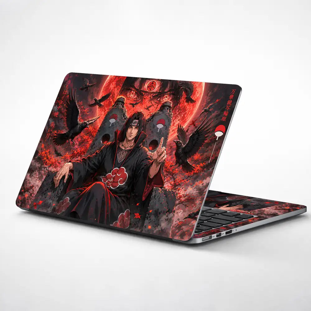 Naruto Itachi Red Throne Moon Laptop Skin - View 1