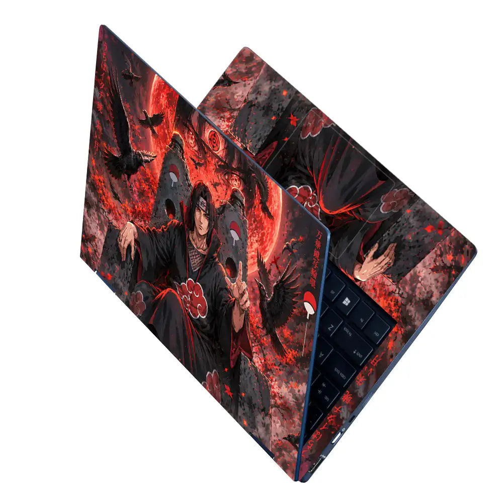Naruto Itachi Red Throne Moon Laptop Skin - View 2