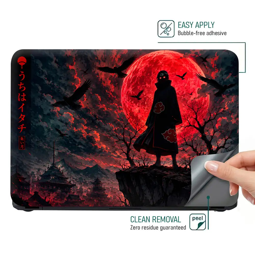 Naruto Itachi Silhouette Laptop Skin - View 4