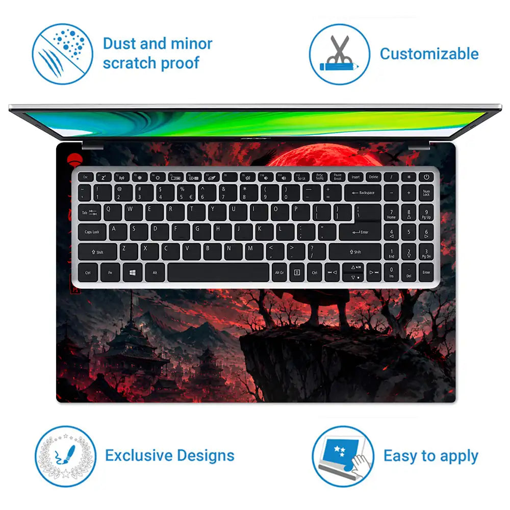 Naruto Itachi Silhouette Laptop Skin - View 5