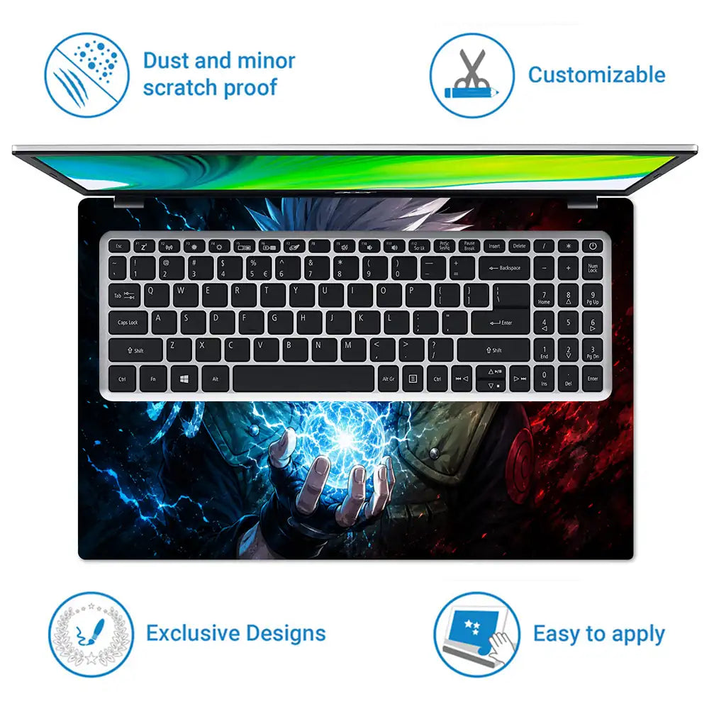 Naruto Kakashi Chidori Laptop Skin - View 5