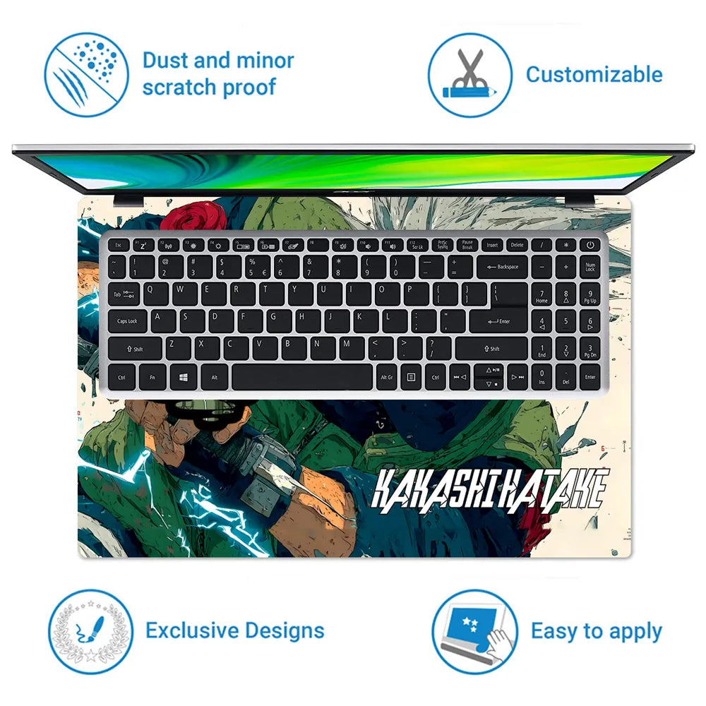 Naruto Kakashi Hatake Manga Panel Laptop Skin - View 5