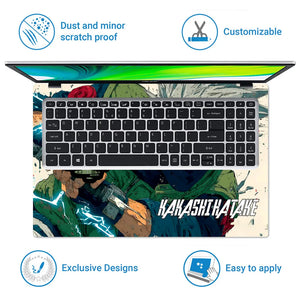 Naruto Kakashi Hatake Manga Panel Laptop Skin - View 5