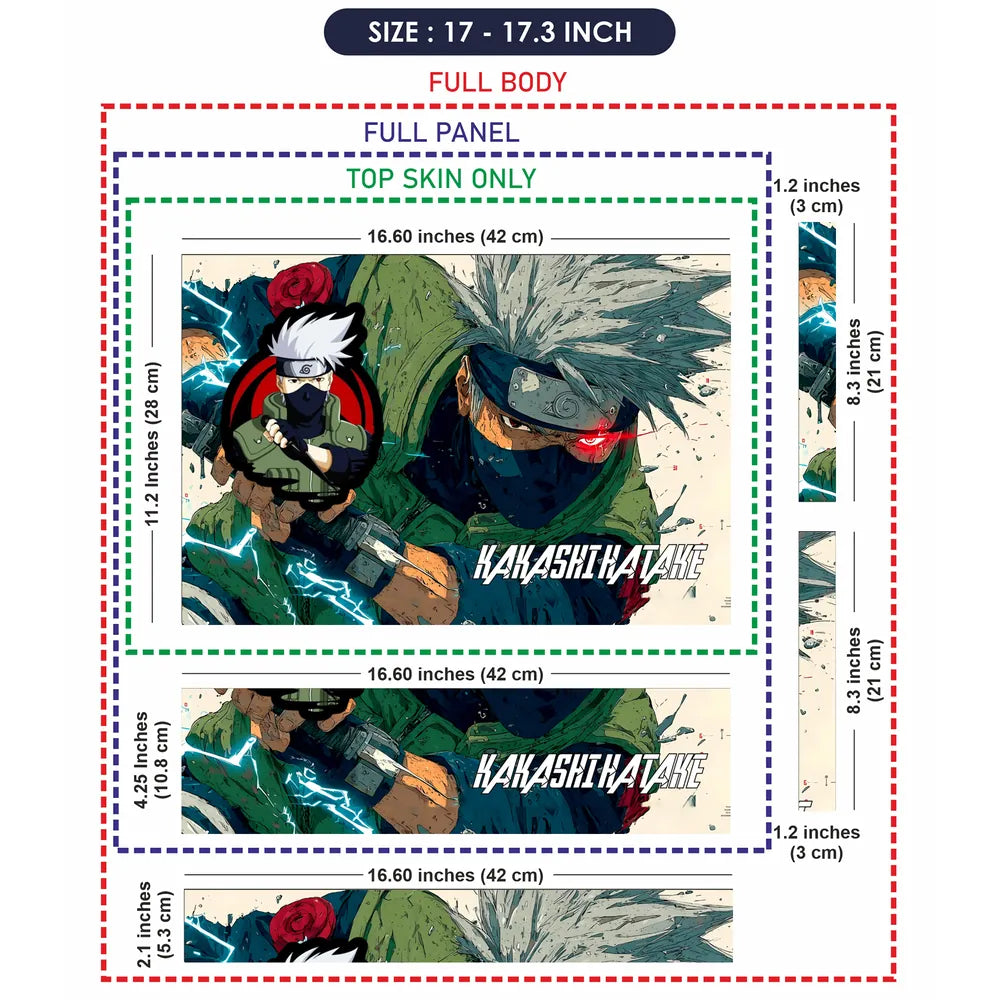 Naruto Kakashi Hatake Manga Panel Laptop Skin - View 9