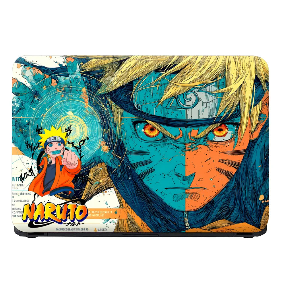 Naruto Kurama Split Face Art Laptop Skin - View 4