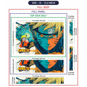 Naruto Kurama Split Face Art Laptop Skin - View 6
