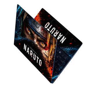 Naruto Sage Eyes Headband Fire Laptop Skin - View 2