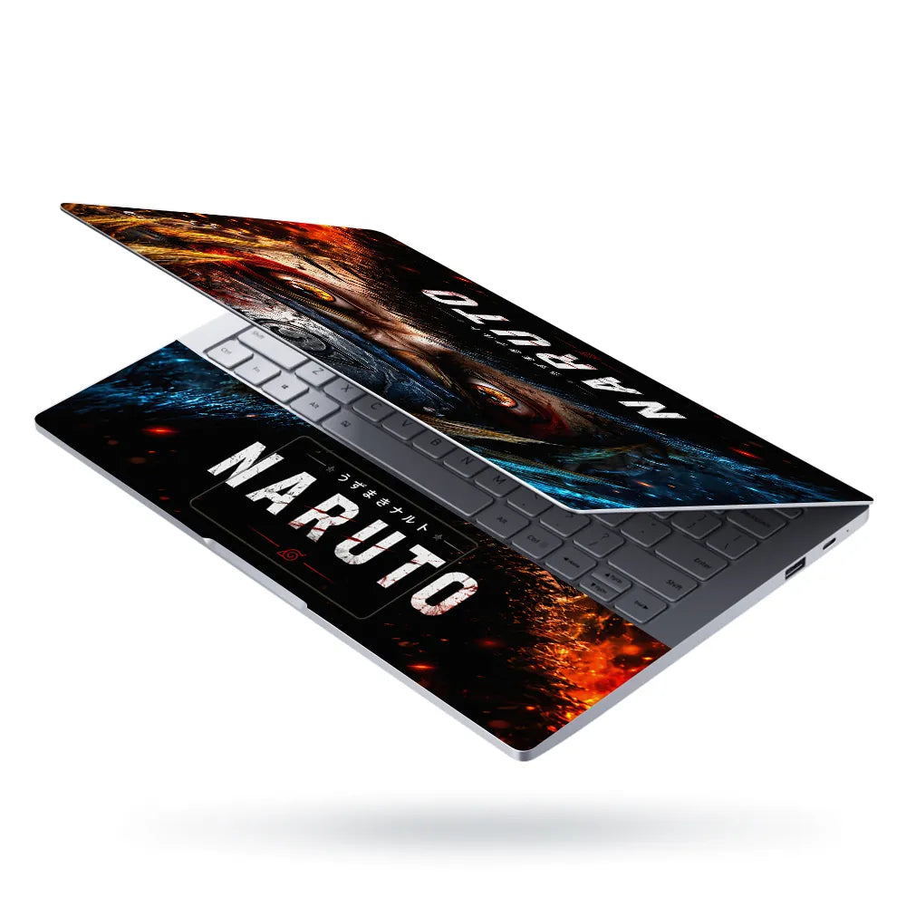 Naruto Sage Eyes Headband Fire Laptop Skin - View 3