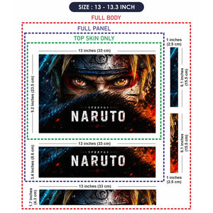 Naruto Sage Eyes Headband Fire Laptop Skin - View 6