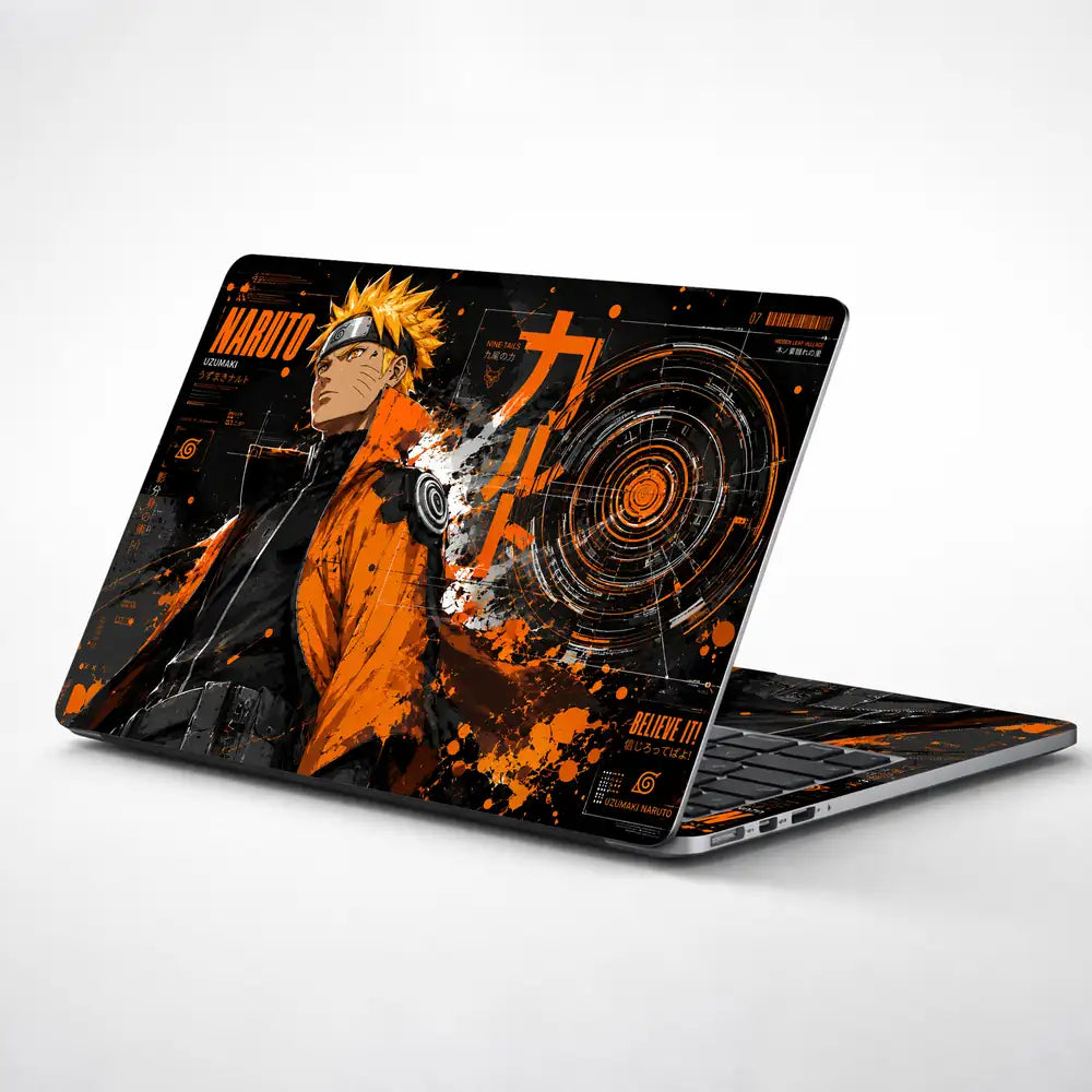 Naruto Uzumaki Dark HUD Believe Laptop Skin - View 1