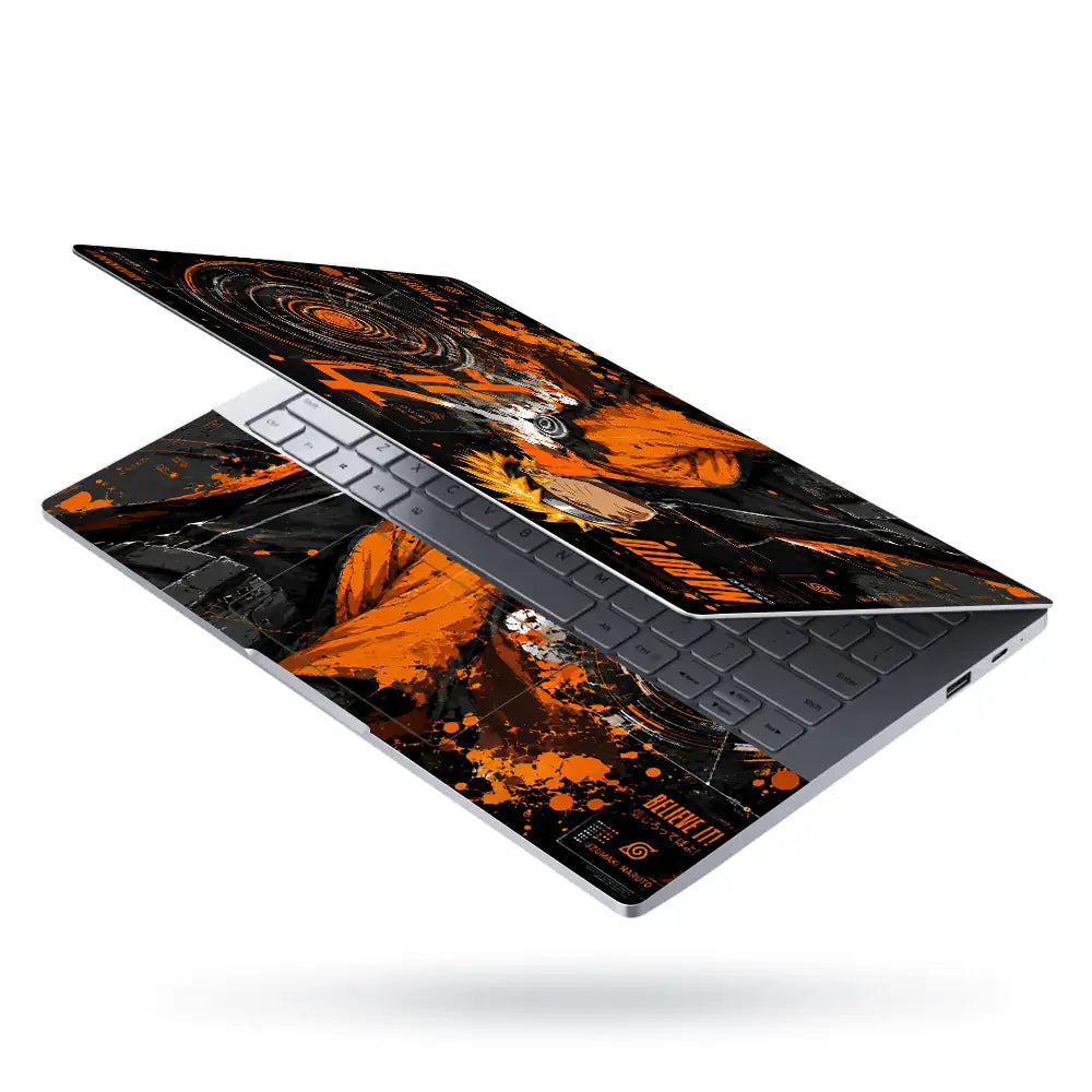 Naruto Uzumaki Dark HUD Believe Laptop Skin - View 3