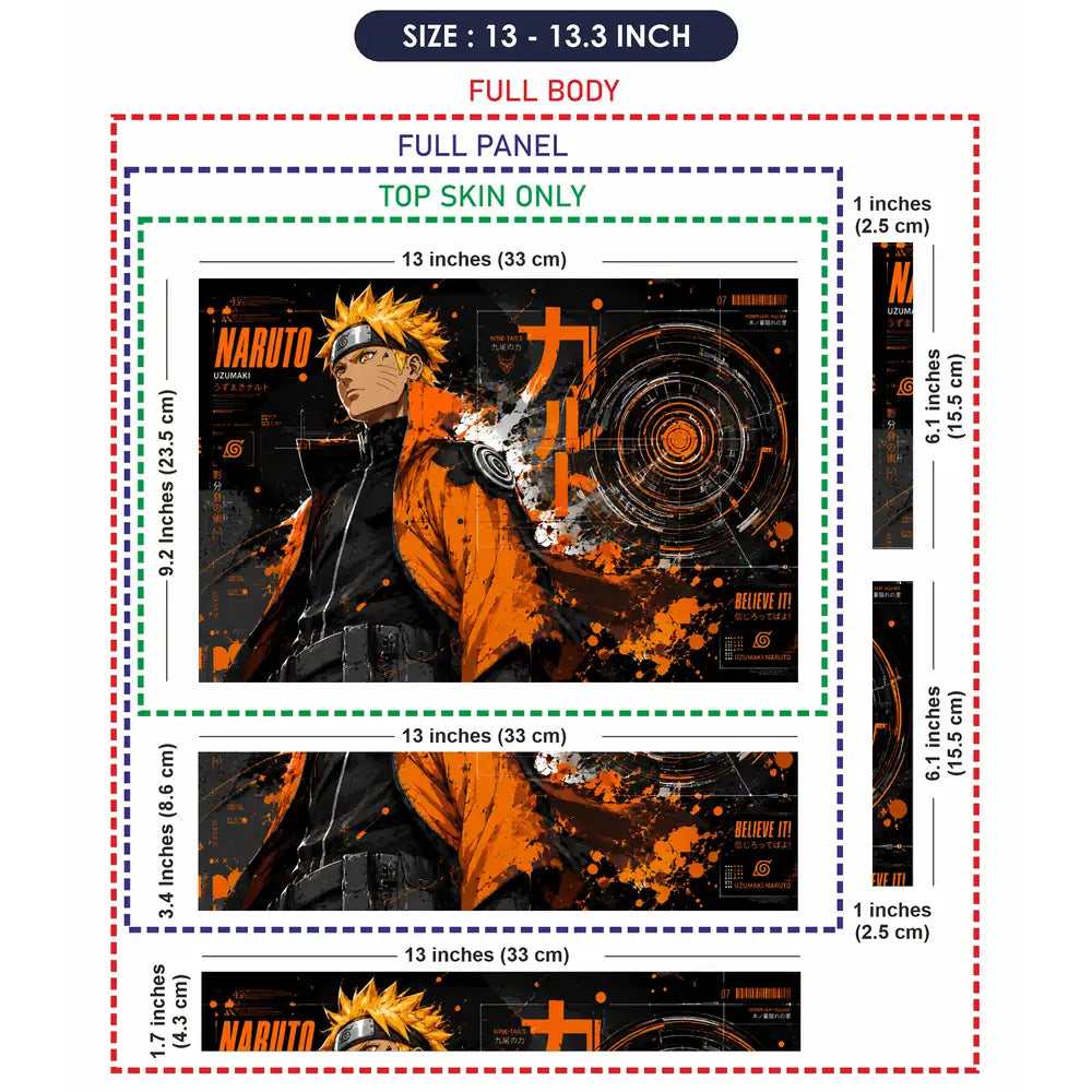 Naruto Uzumaki Dark HUD Believe Laptop Skin - View 6
