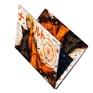 Naruto Uzumaki Tech HUD Laptop Skin - View 2