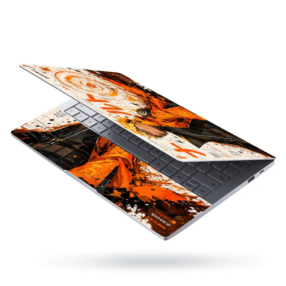Naruto Uzumaki Tech HUD Laptop Skin - View 3