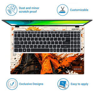 Naruto Uzumaki Tech HUD Laptop Skin - View 5