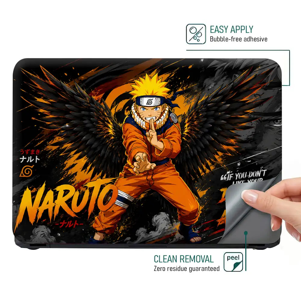 Naruto Uzumaki Wings Destiny Laptop Skin - View 4