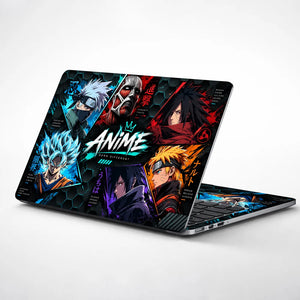 Neon Anime Born Different Collage Laptop Skin - View 1