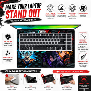 Neon Anime Born Different Collage Laptop Skin - View 5