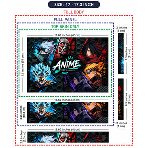Neon Anime Born Different Collage Laptop Skin - View 9