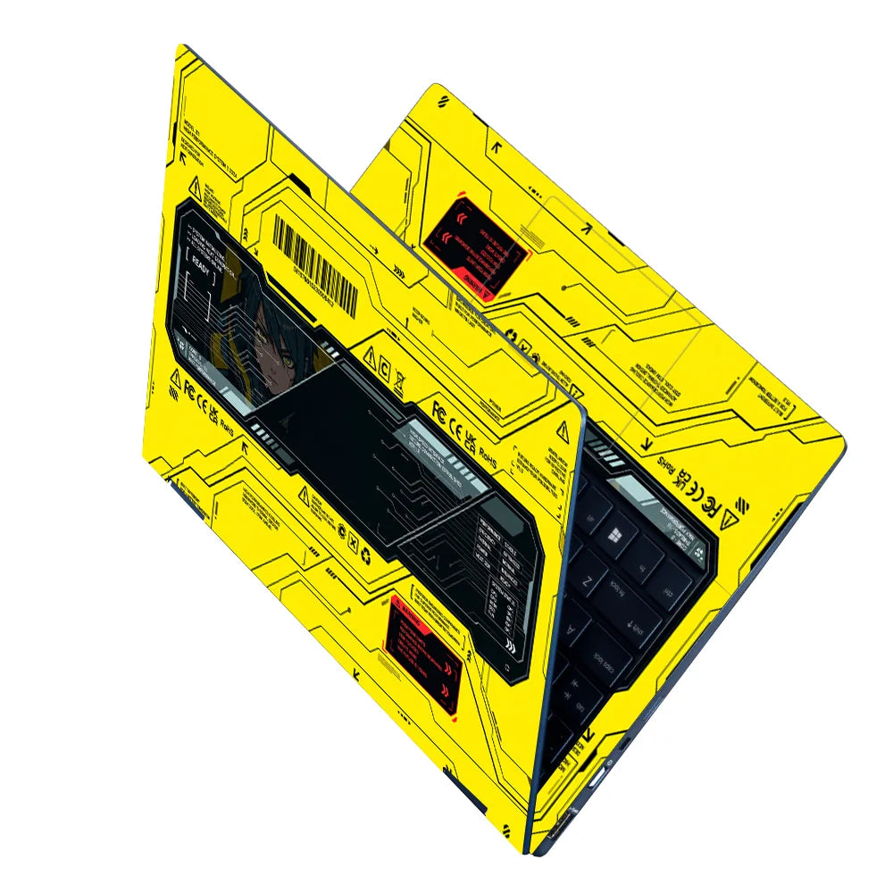 Neon Cyberpunk Performance Interface Laptop Skin - View 2