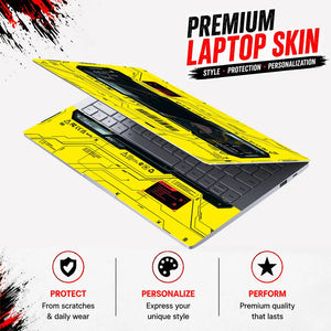 Neon Cyberpunk Performance Interface Laptop Skin - View 3
