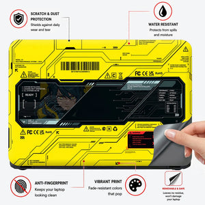 Neon Cyberpunk Performance Interface Laptop Skin - View 4